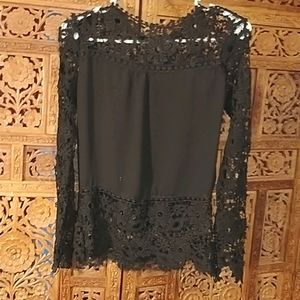 Black lace blouse